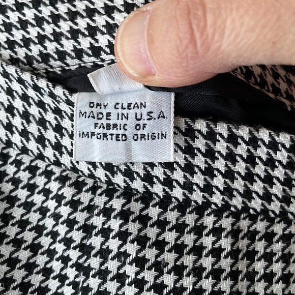 Vintage Herringbone Wool Blend Pleated Bottom Wednesday Addams Academia Side Zip - Picture 3 of 10